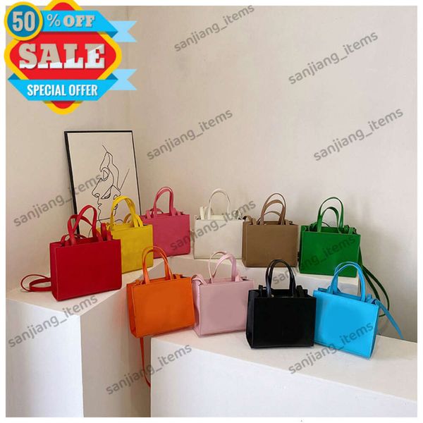 20CM Saco de compras médio 32CM Brand New Large Shopper Totes 2way bolsa crossbody bolsa de ombro mulheres homens cosméticos sacos de praia bolsa de couro preto marrom laranja