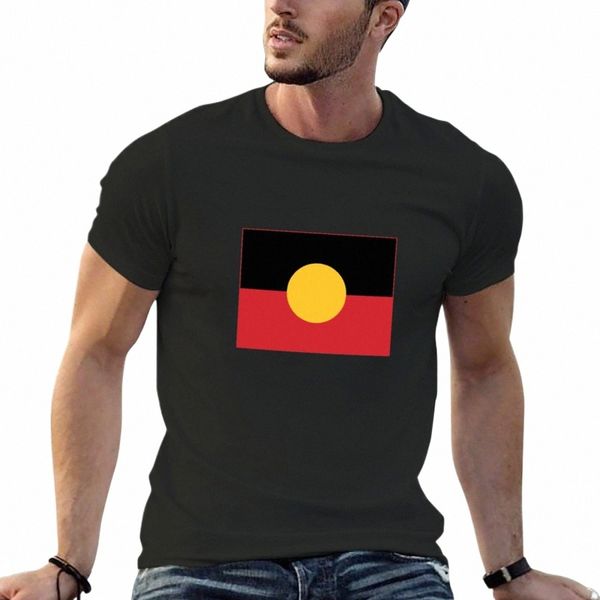 Bandiera aborigena australiana #9 T-shirt Plus dimensioni Abbigliamento estetico camicie sudore di sudore da uomo Hippie Mens Tun THIRTS Y7FY #