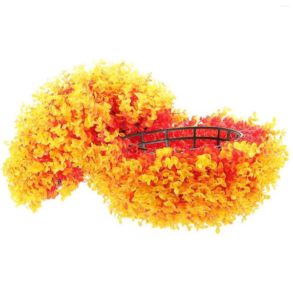 Fiori decorativi Eucalipto Erba Palla Piante artificiali Simulato Topiaria Palline Riempitivo Ciondolo madre in plastica per interni