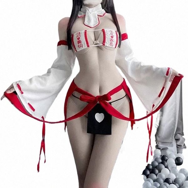 Costumi anime cameriera cosplay Kimo giapponese Dr Witch uniforme vestito cosplay ragazze carine cuore sexy bikini Lingerie Set 12iQ #