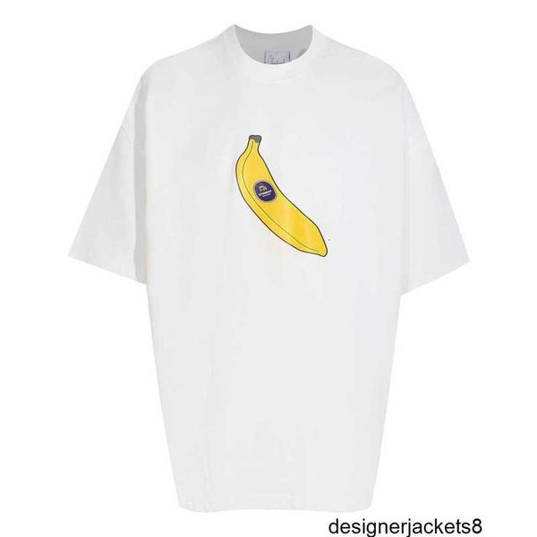 Designer Korrekte Version VTM2024 minimalistisches, kurzärmliges T-Shirt mit Bananendruck für Herren und Damen E6VC