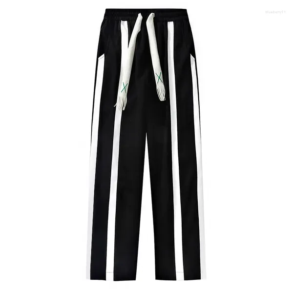 Pantaloni da uomo Abbigliamento uomo 2024 Autunno Trend Sport Pantaloni dritti a righe laterali larghi per e donna