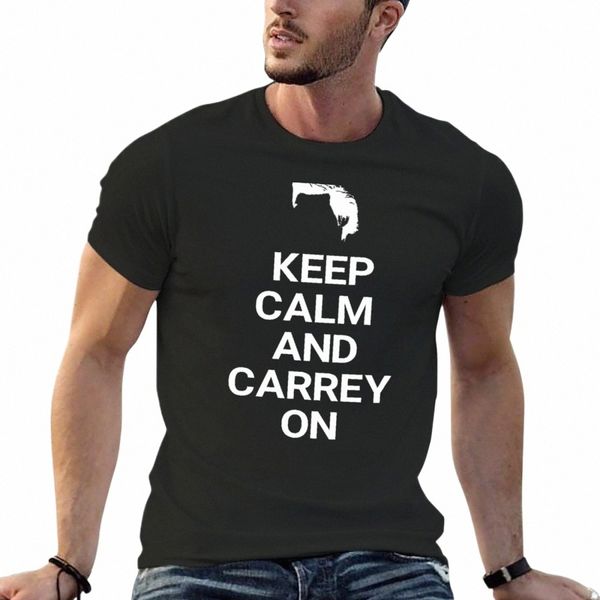 Джим Керри - Keep Calm And Carrey On Футболка Блузка Футболка простая эстетичная одежда мужские футболки с рисунком большие и высокие c6rl #