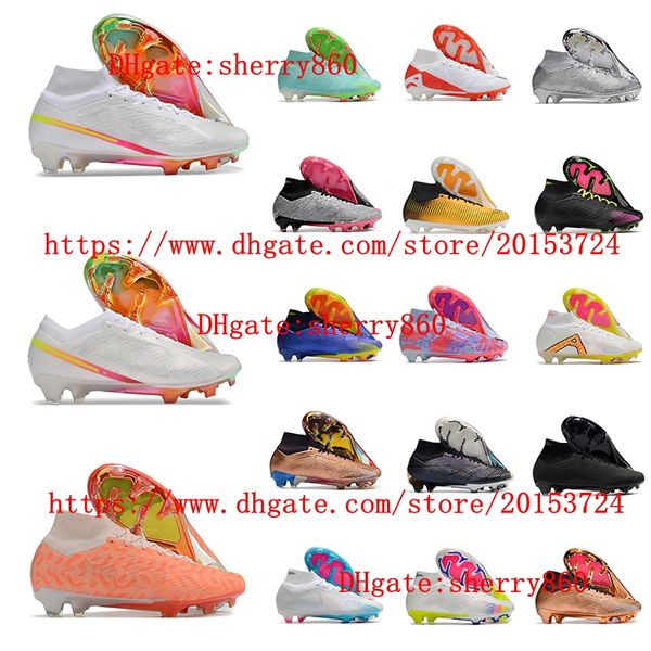 Scarpe da calcio Stivali Zoomes Superflyes 9 Elitees MRes FG Tacchetti da calcio in maglia Uomo Terreno solido Pelle morbida Allenamento confortevole caldo Ronaldoes CR7es