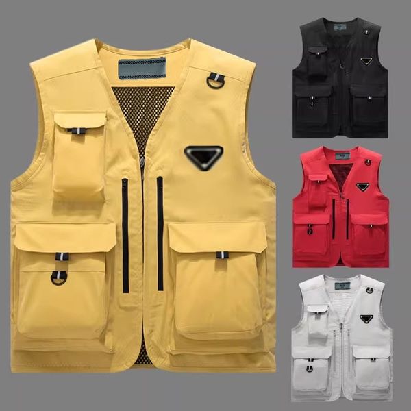 Gilet da uomo Giacca di design canotta stilista gilet da donna di lusso da uomo Campeggio esterno con tasche multiple Coppie di alta qualità giacche antivento senza maniche parka