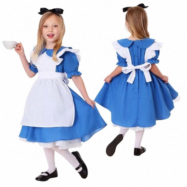 deluxe Girl Halen Maid Lolita Dr Alice in Wderland Costume Baby Cosplay Servo Family Party Purim Fantasia Fancy Dr p7Fe #