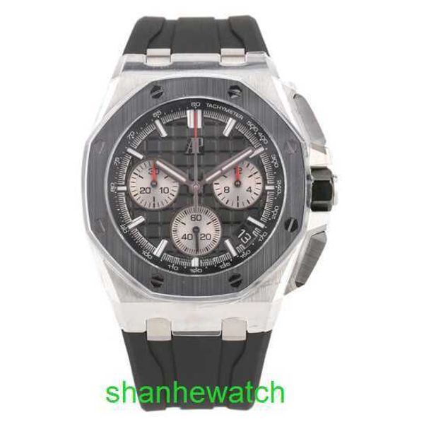 Relógio de pulso Pilot AP Royal Oak Offshore Series 26420SO Anel de cerâmica de aço de precisão traseiro transparente Tempo Moda masculina Lazer Relógio de máquinas esportivas