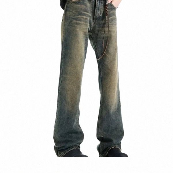 2023 Уличная одежда в американском стиле Disdred Bootcut Джинсы для мужчин и женщин Универсальные винтажные нишевые модные джинсовые брюки 63Sm #