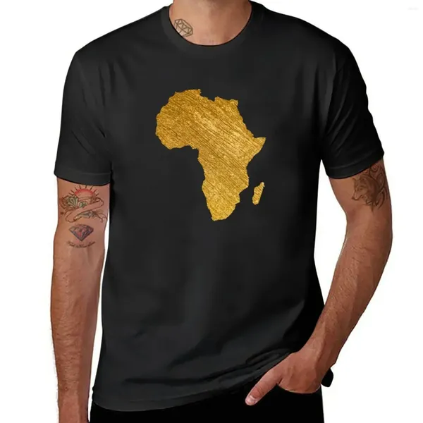 Regatas masculinas África Gold Continent T-shirt Anime Meninos de secagem rápida brancos manga curta camiseta masculina