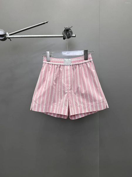 Pantaloncini da donna Tessuto per camicie in puro cotone Colore fisso e righe in tintura abbinate Grado di restauro ultra elevato