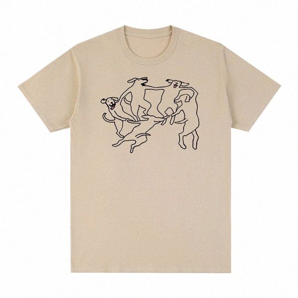 Henri Matisse Vintage T-Shirt Dans Köpekleri Komik Grafik Pamuklu Erkekler Tişört Yeni Tee Tshirt Kadın Üstü UNISEX V7PF#