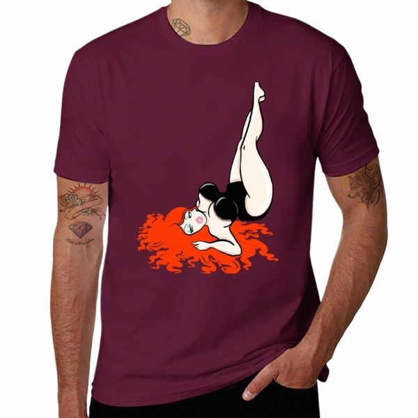 arrebatador Reclining Redhead T-Shirt suor camisas camisetas gráficas customizações frutas simples do tear mens t shirts 34ns #