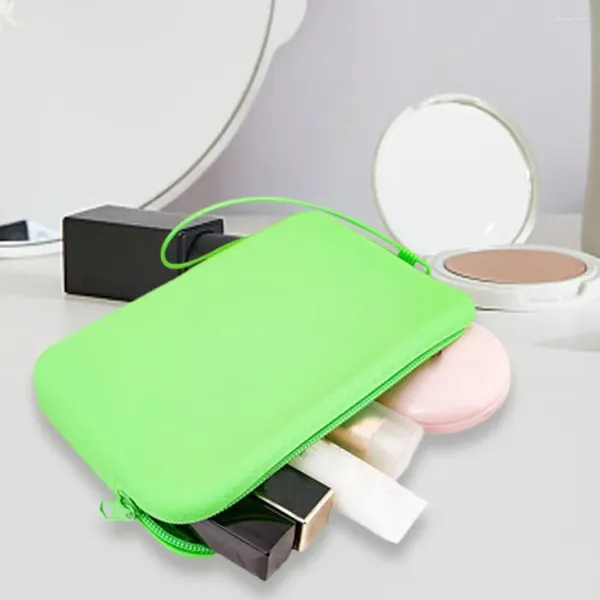 Aufbewahrungstaschen Mode Silikon Kosmetiktasche Wasserdichte Toilettenartikel Telefone Make-up-Beutel Zelle Tragbare Waschmünze Reiseveranstalter B Z2D7