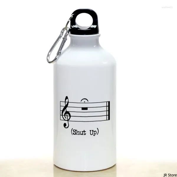 Bottiglie d'acqua Shut Up Notazione musicale Bottiglia sportiva con moschettone Regali 17 once