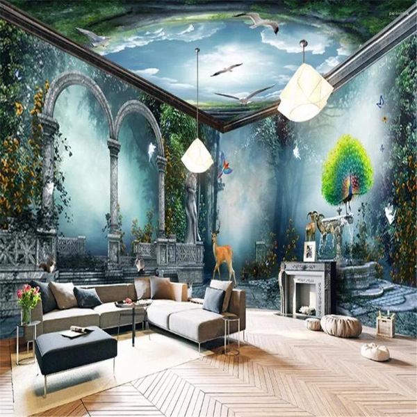 Wallpapers Milofi Custom Wallpaper Mural Fantasy Forest Theme Space Whole House Background Wall
