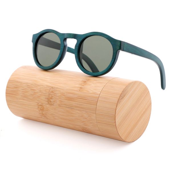 Damenmode Luxusbrille Holz Bambus Sonnenbrille Damen UV400 Kinder Ältere Kinder Polarisiert 240322