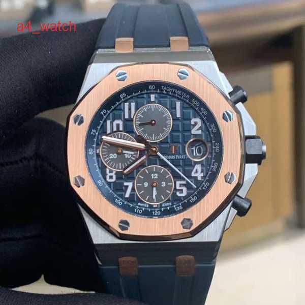 Orologio da polso AP di fascia alta Royal Oak Offshore Series 26471SR Room Piatto blu dorato Baoqilai Orologio sportivo da uomo cronometrato in edizione limitata per il tempo libero e il tempo libero