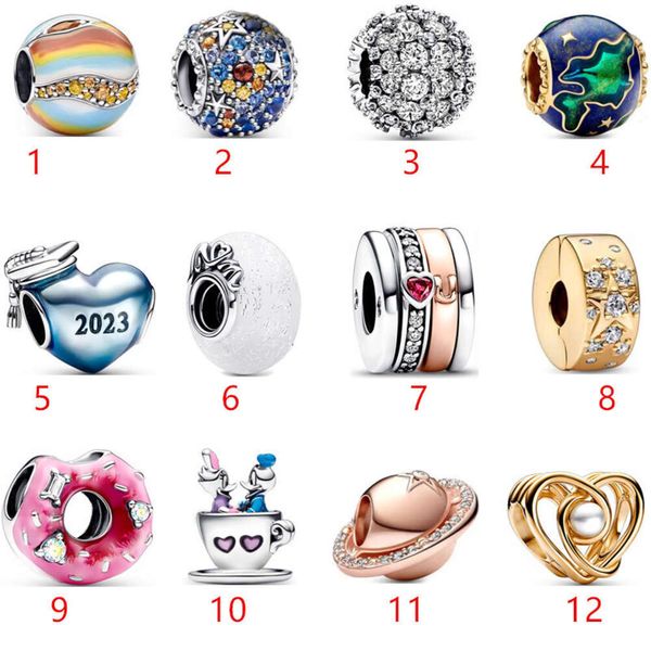 Fai da te Pandorabracelet Pandoras Bracciale con ciondoli Imperatore Bead Platino 2023 Nuovo Ciambella Gelato Galaxy Planet Bracciale con perline Accessori fai da te