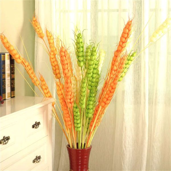 Grande 50 peças flor de orelha de trigo única 110 cm de comprimento para fotografia decoração de casamento artesanato faça você mesmo flores artificiais festa s