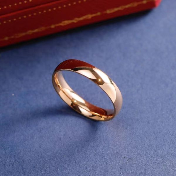 Modedesigner-Ring, klassische Damenringe, einfacher Ring, Luxusschmuck, Modeaccessoires, Verlobungsgeschenke für Paare, erhältlich mit oder ohne Box