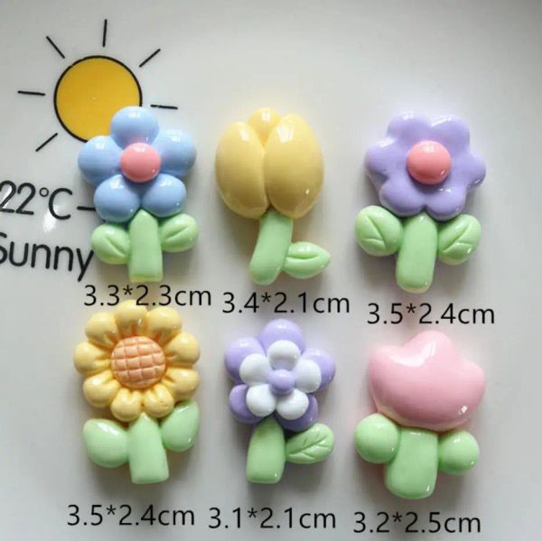 Miniatures 100 Stück Mini-schöne Sonnenblumen-Blumen-Rosen-Harz-Cabochons mit flacher Rückseite für Haarschleifen-Zentren, DIY-Scrapbooking-Dekoration