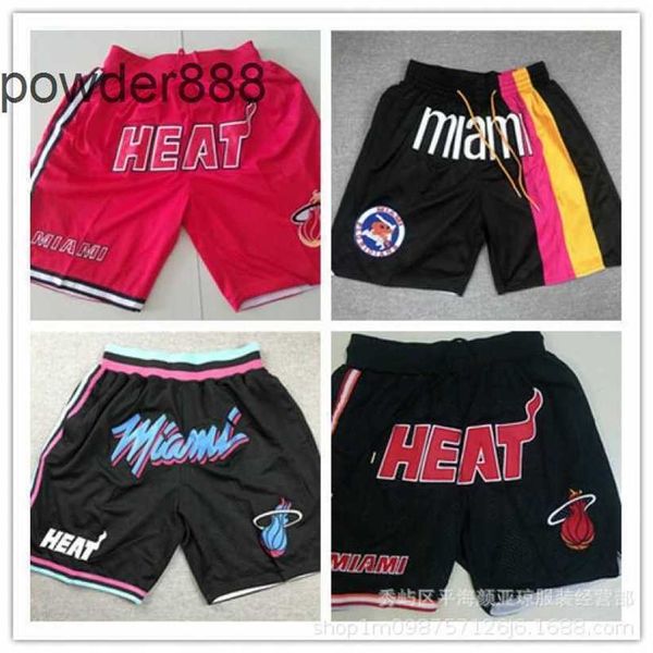 Bordado n lotes ba cabelo camisa de basquete high street apenas don calor equipe versão bordada bolso calças com zíper