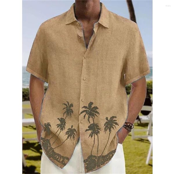 Erkekler Sıradan Gömlek Yaz Gömlek Erkekler Hawaii Büyük Boy Kısa Kollu Üstler Camisas Maskulinos Orijinal Bahar Moda Giyim XL