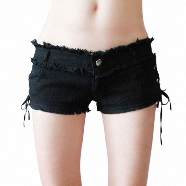 Sexy Mulheres Tassel Low Rise Cintura Hot Curto Sexy Denim Booty Sexy Jeans Shorts Bonito Micro Mini Curto Club Wear Fi F26 i1Kp #