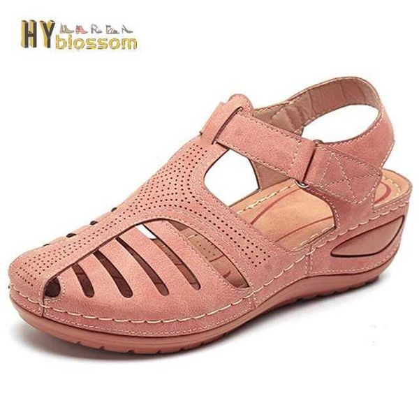 Sandálias Premium Ortopédicas Mulheres Bunion Corrector Plataforma Andando Sapatos de Praia Cunha H240328KPGB