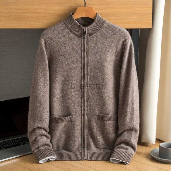 Herren Hoodies Sweatshirts Neuankömmling hochwertige Mode 100 % Kaschmirpullover Herren große dicke Nadel gestrickt doppelsträngig verdickter Mantel Größe S-6XL 24328