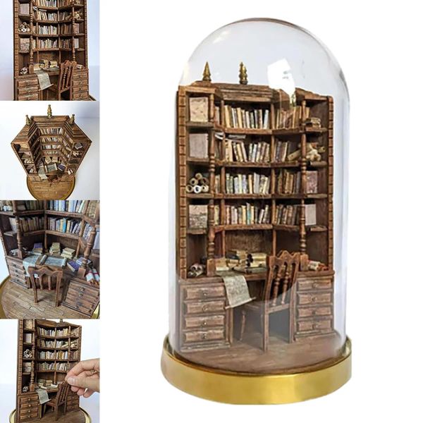 Miniature Scaffale in miniatura Mini libreria creativa Scaffale per ansia The Bay Library Libreria in miniatura Decorazione Decorazioni per la casa Regalo
