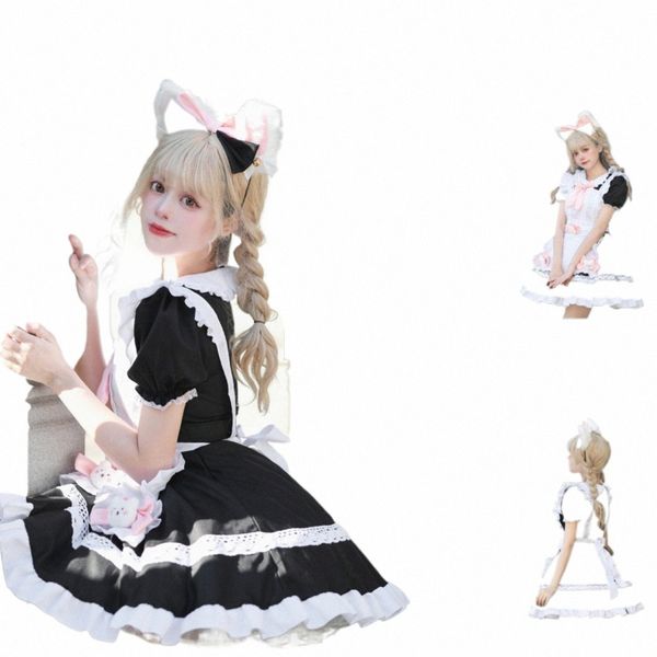 japanische Süße Lolita Maid Dr Harajuku Vintage Schöne Dr Kawaii Party Maid Dr Anime Cosplay Cafe Apr Kostüm Outfit P00l #