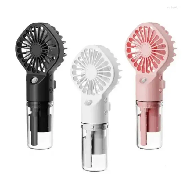 Estatuetas decorativas Ventilador portátil portátil USB recarregável turbo spray refrigerado a água Mini 4 velocidades de engrenagem Ventiladores silenciosos ao ar livre