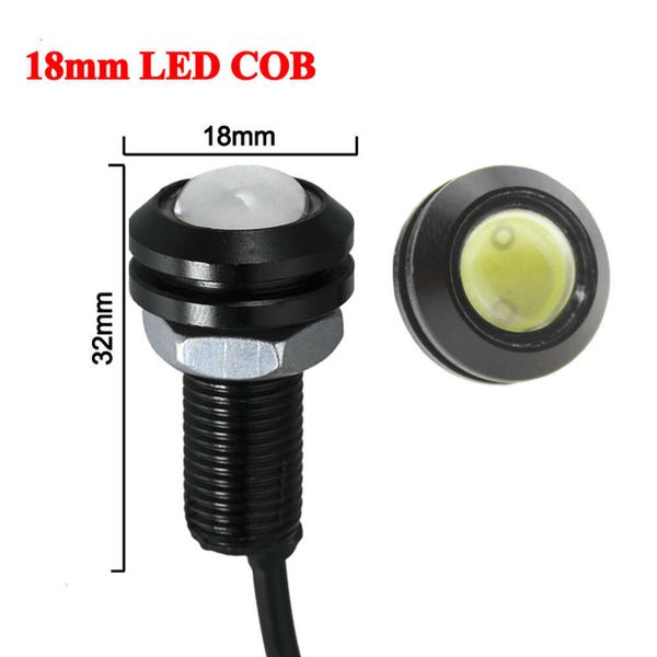 2 PCS/LOT CAR DRL LED ampul sinyal ışıkları koçanı 12v 7000K beyaz 18/23 mm kartal gözü gündüz koşu farları sis drl stil lambası