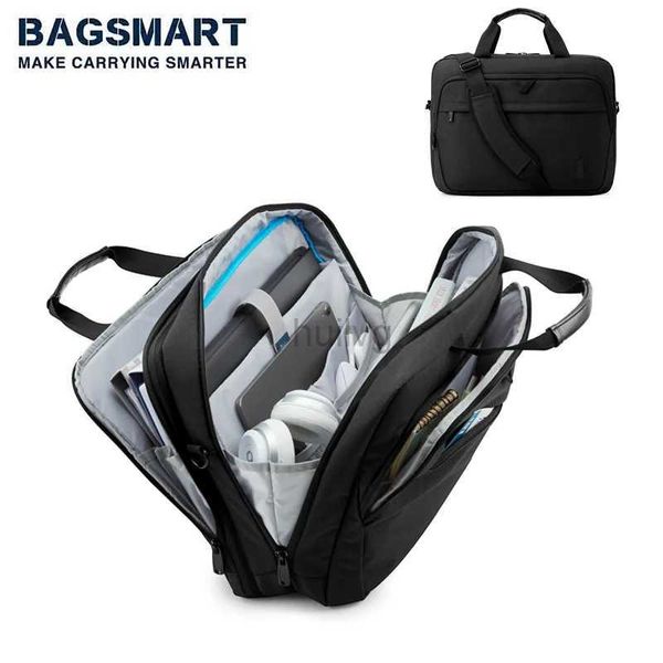 Casos de laptop mochila bagsmart 17.3 Polegada saco expansível das mulheres dos homens computador maleta ombro para negócios trabalho viagem 24328