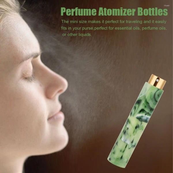 Garrafas de armazenamento 10ml vazio à prova de vazamento portátil mini tamanho perfume atomizador pulverizador recarregável