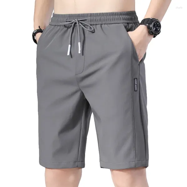 Männer Shorts Sommer Eis Seide Casual Atmungsaktive Strand Komfortable Fitness Basketball Sport Kurze Hosen Männliche Kleidung