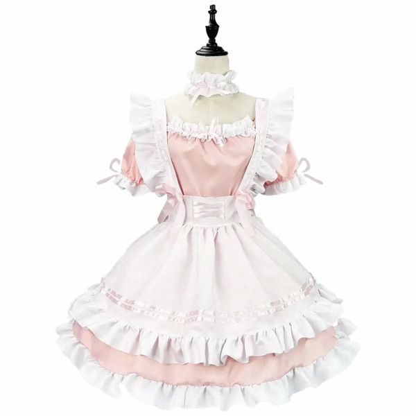 Uniforme de empregada japonesa linda menina estudante lolita dr cosplay traje doce gato bonito café princ harajuku kawaii lingerie s9vI #