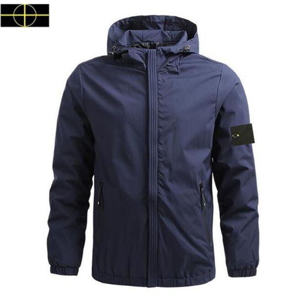 stone Jacke Frühling und Herbst Männer Windjacke Golf Jacke Marke Bequeme Mantel Reise Dünne Abschnitt Winddicht Große Größe Mantel jkk6