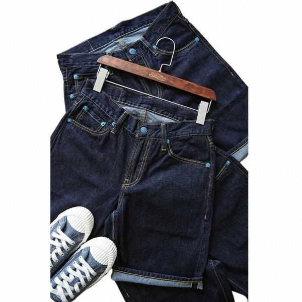 salsa Zhan Jeans da uomo Summer Seedge Denim Jeans Short One W Mans Short Loose Fit 10 OZ 716m #