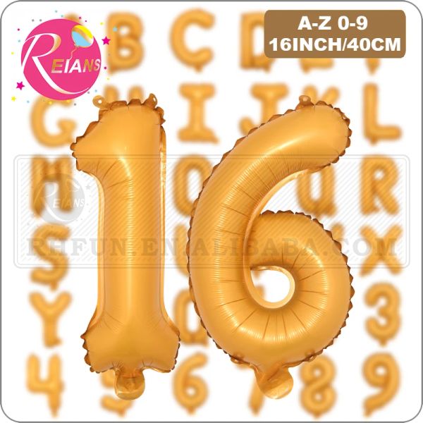 Yastık 16 inç turuncu sayı mektup AZ Alfabe Folyo Balonlar Doğum Günü Partisi Düğün Mutlu Cadılar Bayramı Dekorasyon Etkinlik Partisi Malzemeleri