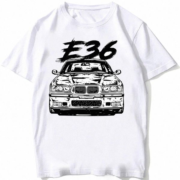 Estate Uomo manica corta Old Legend E30 M3 Classic Car T-shirt Retro Germania EUDM-E34 M5 Magliette Boy Casual Tops Uomo Bianco Tees B67q #