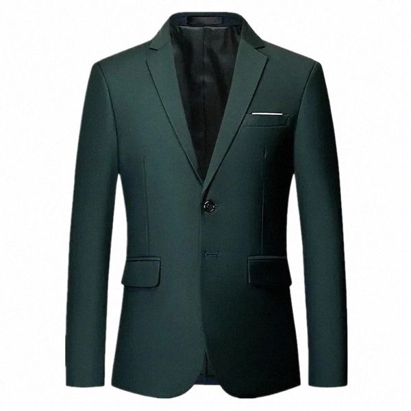 Herren Stilvolle Bunte Slim Fit Casual Blazer Jacke Grün Lila Schwarz Gelb Hochzeit Prom Formale Anzug Mäntel Für Männer s1rc #