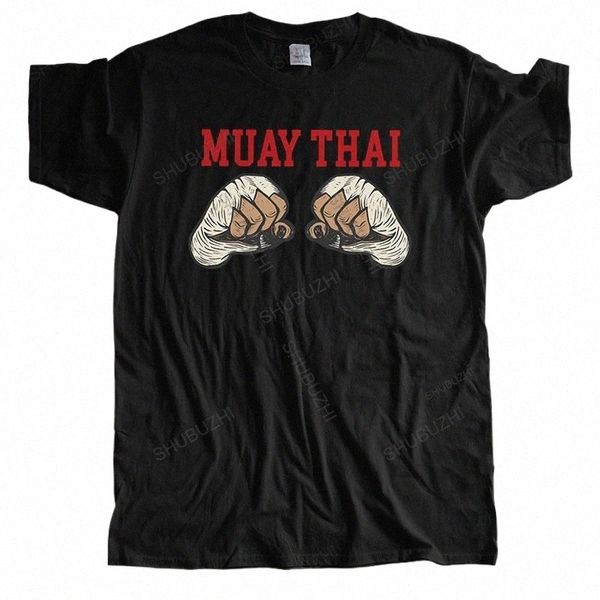 Klassische Herren Muay Thai Kampf Workout T-shirt Kurzarm Cott T-shirt Designer Thailand Kickboxen Boxen T-shirt Bekleidung a4t8 #