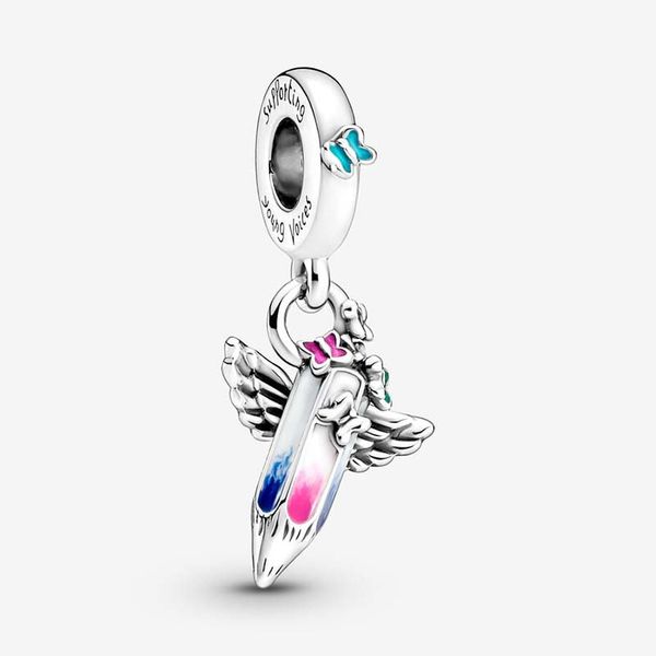 Dreams Of The Future Crayon Ciondola Charm Pandoras Set di ciondoli di lusso in argento sterling 925 Bracciale che crea ciondoli Collana con ciondolo di design Scatola originale all'ingrosso