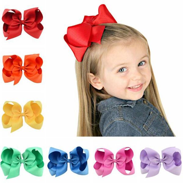 Fermaglio per capelli con fiocco per bambini da 6 pollici 40 colori Copricapo colori caramelle vendita calda accessori per capelli decorazione regalo di Natale di compleanno