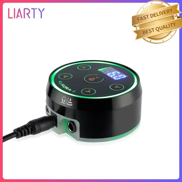 Maschinen Aurora2 Tattoo Stift Netzteil Mini LCD Display Tattoo Netzteil Daul -Modus Schalten RGB Bunte Licht mit Adapter