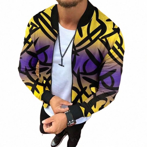 giacca da uomo nuovo cappotto giacca a vento stampato in 3D autunno e inverno cappotto da uomo casual colletto del cappotto giacca antivento imbottita in cotone U606 #