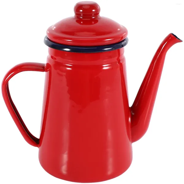 Наборы посуды 1,1 л эмалированный кофейник ручной чайник индукционная плита газовая плита универсальная красная