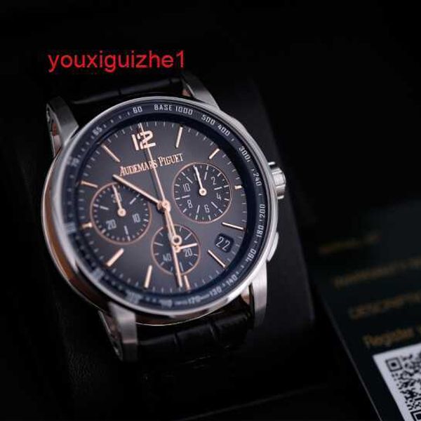 AP Sports Armbanduhr 26393CR Herrenuhr mit Platin-Kreis-Timing, automatische mechanische Schweizer berühmte Uhr, Datumsanzeige, luxuriös